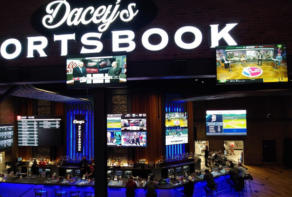 Dacey's Sportsbook inside Firekeepers Casino in Michigan.