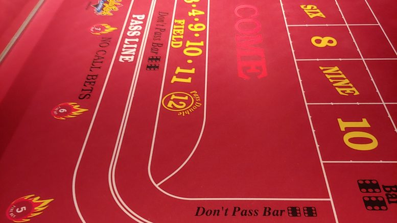Craps table at Lady Luck Nemacolin in Pennsylvania