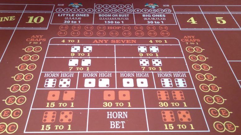 Craps table at MGM National Harbor in Maryland