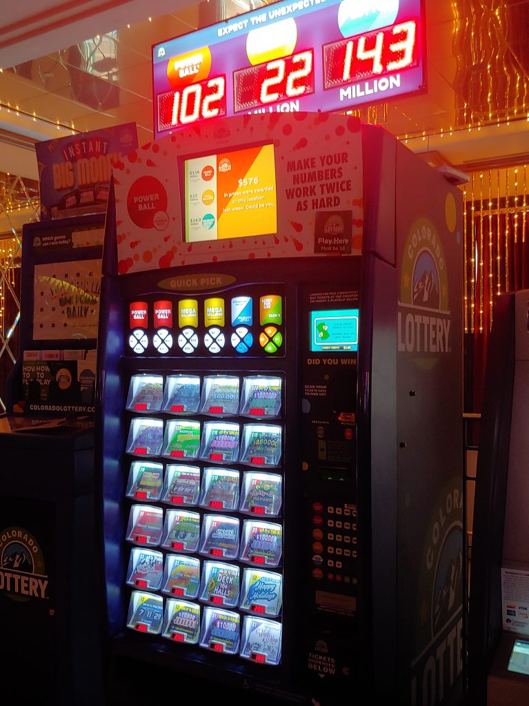 Colorado Lottery vending machine at Double Eagle in Cripple Creek, Colorado