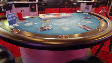 Blackjack table at Grand Z casino in Central City, Colorado