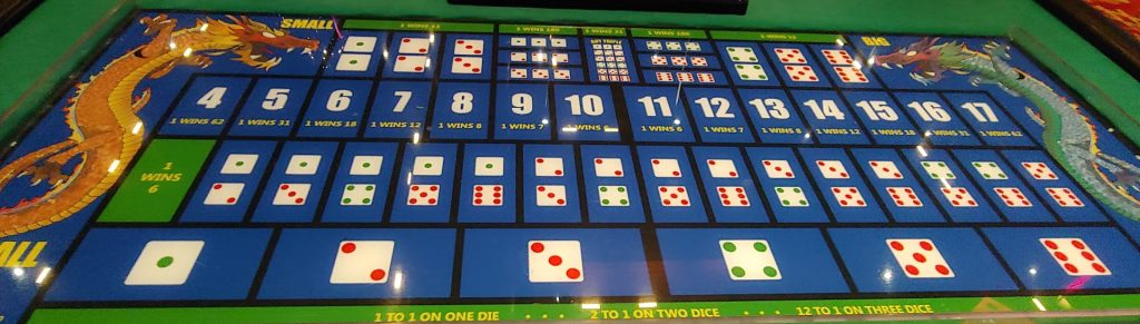 Sic Bo table game at Wind Creek in Pennsylvania