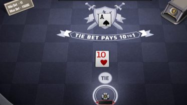 Casino War losing hand at DraftKings online casino.