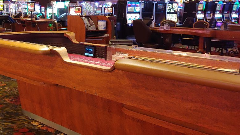 Craps table at Mohegan Casino Pennsylvania