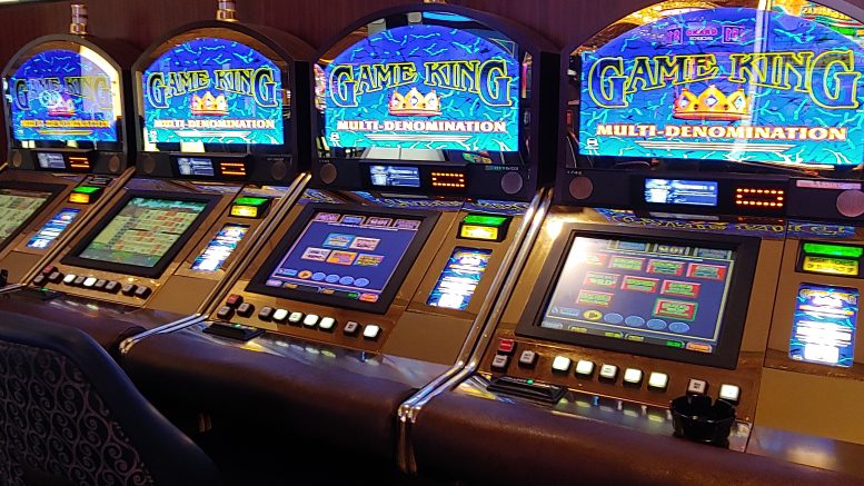 Bank of video poker machines at Westgate Casino in Las Vegas