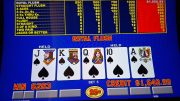 Royal Flush progressive hit on a Bonus Poker video poker machine (John Mehaffey/Advantage Media)