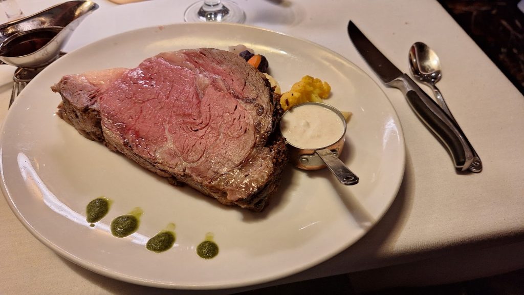 Eureka Casino Gregory's Mesquite Grill PR • US Casino Advantage Prime Rib dinner from Gregory's Mesquite Grill inside Eureka Casino in Mesquite, Nevada.